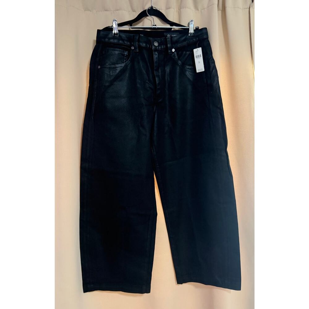AG HATTIE CROP COATED HIGH RISE BARREL JEAN SIZE 29 - Picture 5 of 10